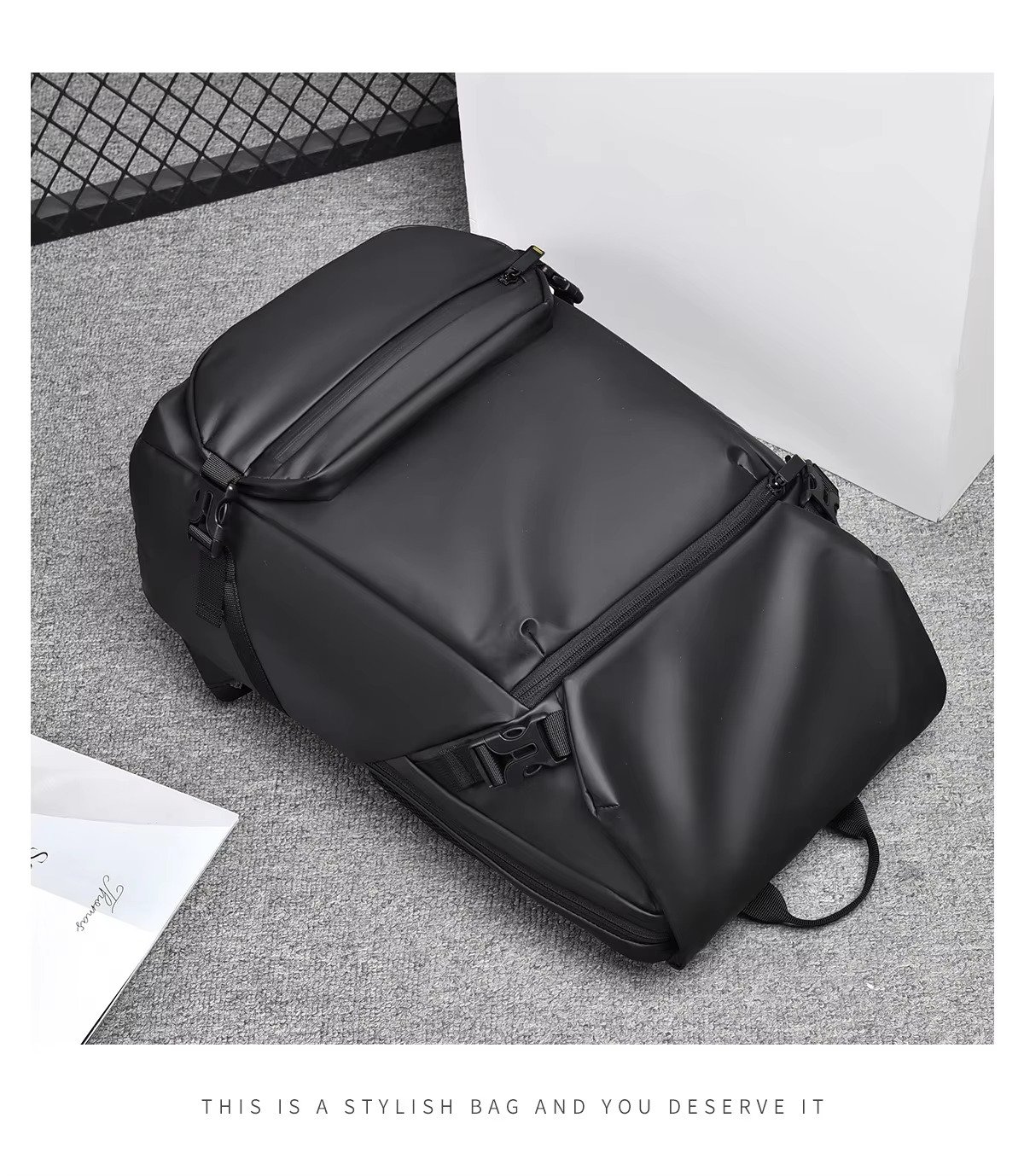 Custom Logo 2 In 1 Large Capacity Laptop Backpack with Detachable Removable Crossbody Sling Bag For Business Travel Daily Sports detail image