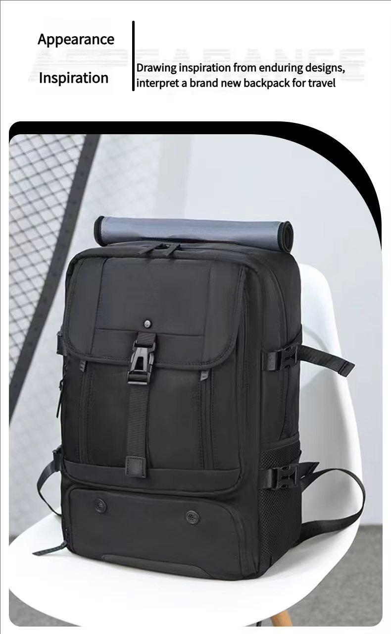 Water-Resistant Outdoor Travel School Casual Oxford Roll Top Backpack product detail