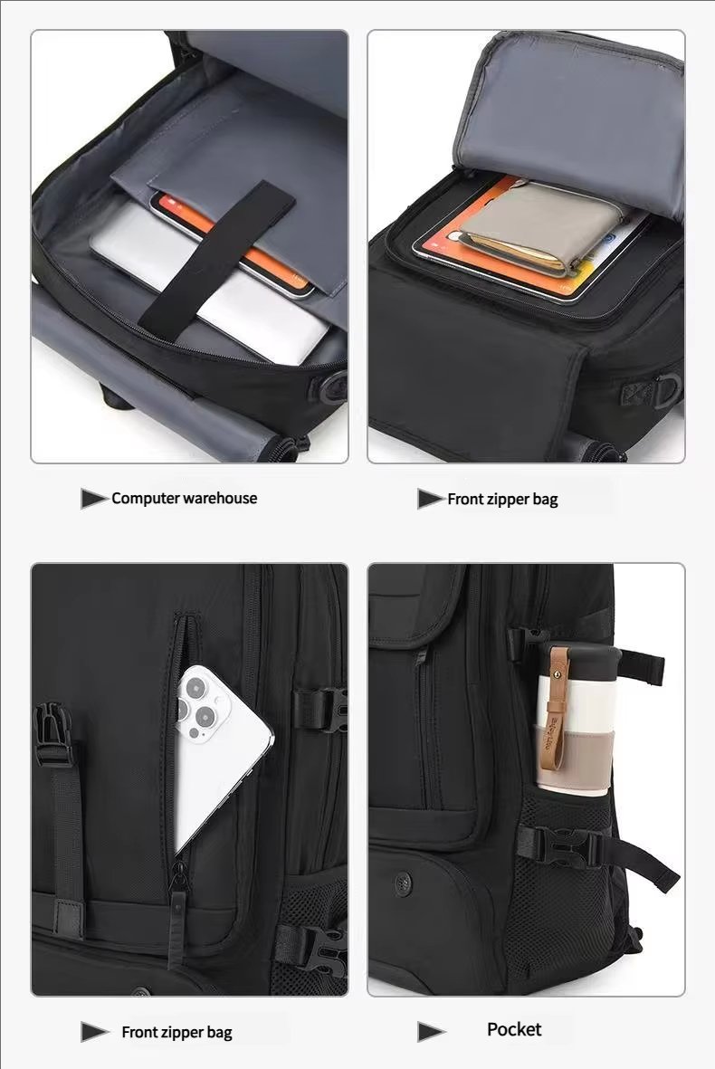Water-Resistant Outdoor Travel School Casual Oxford Roll Top Backpack product detail