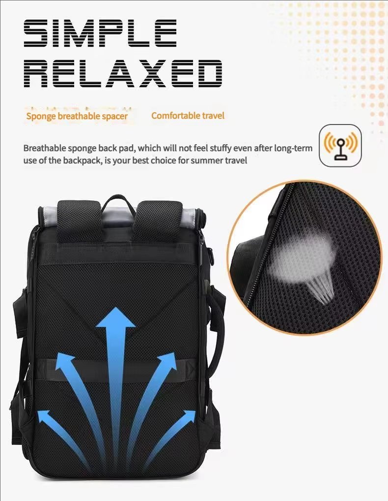 Water-Resistant Outdoor Travel School Casual Oxford Roll Top Backpack product detail