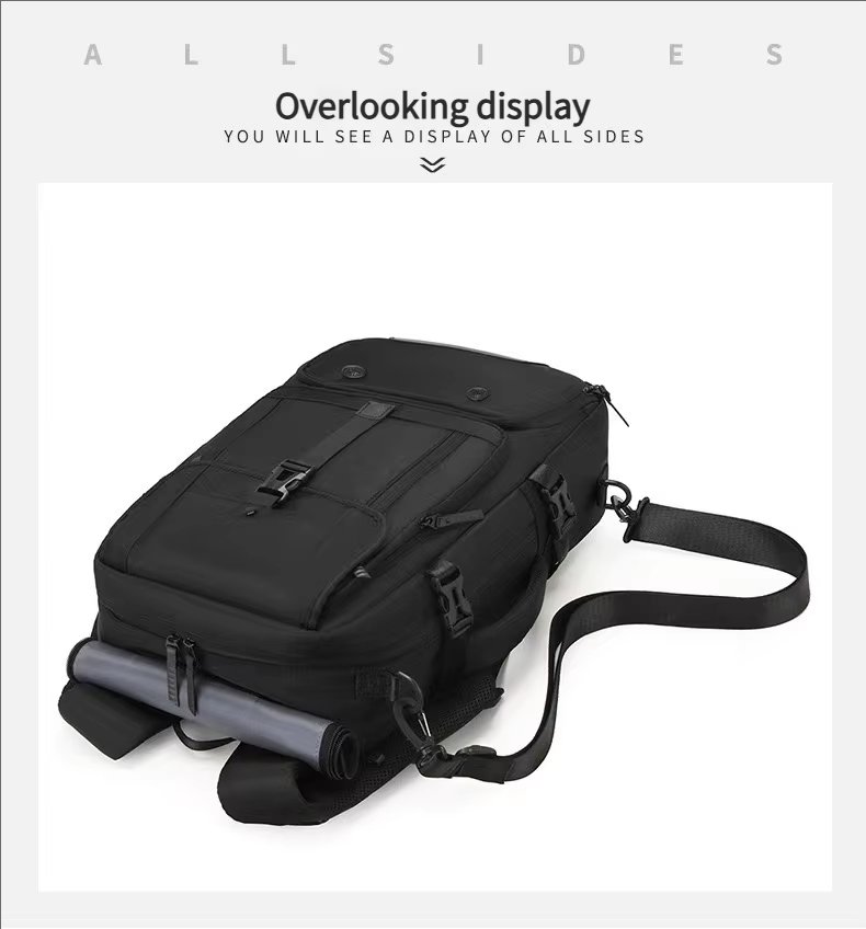 Water-Resistant Outdoor Travel School Casual Oxford Roll Top Backpack product detail