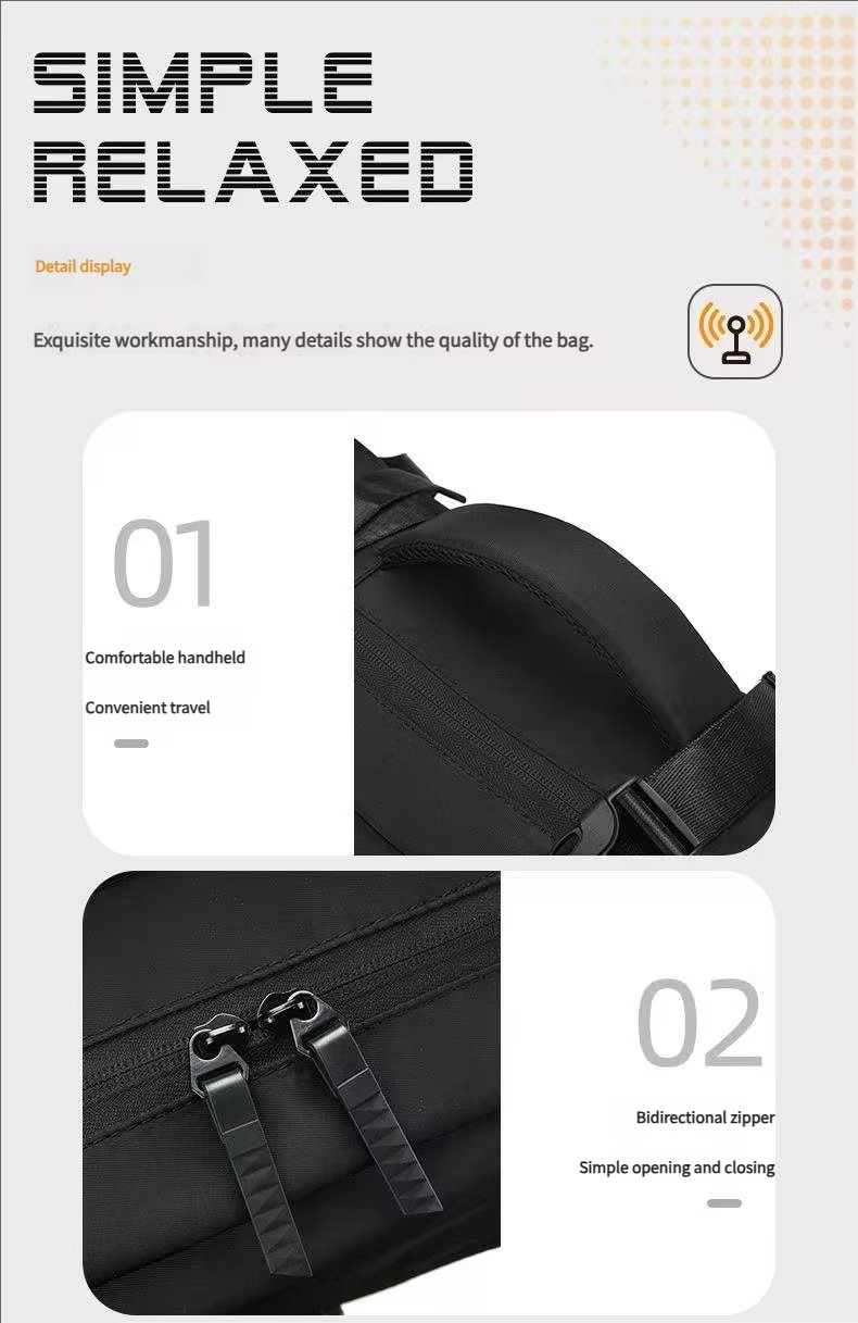 Water-Resistant Outdoor Travel School Casual Oxford Roll Top Backpack product detail