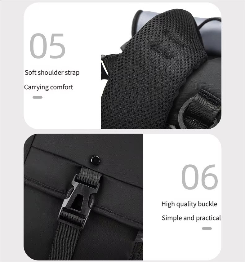 Water-Resistant Outdoor Travel School Casual Oxford Roll Top Backpack product detail