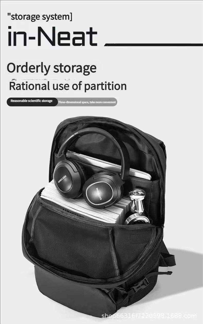 Water-Resistant Large Capacity Travel School PU Leather Sling Backpack product detail