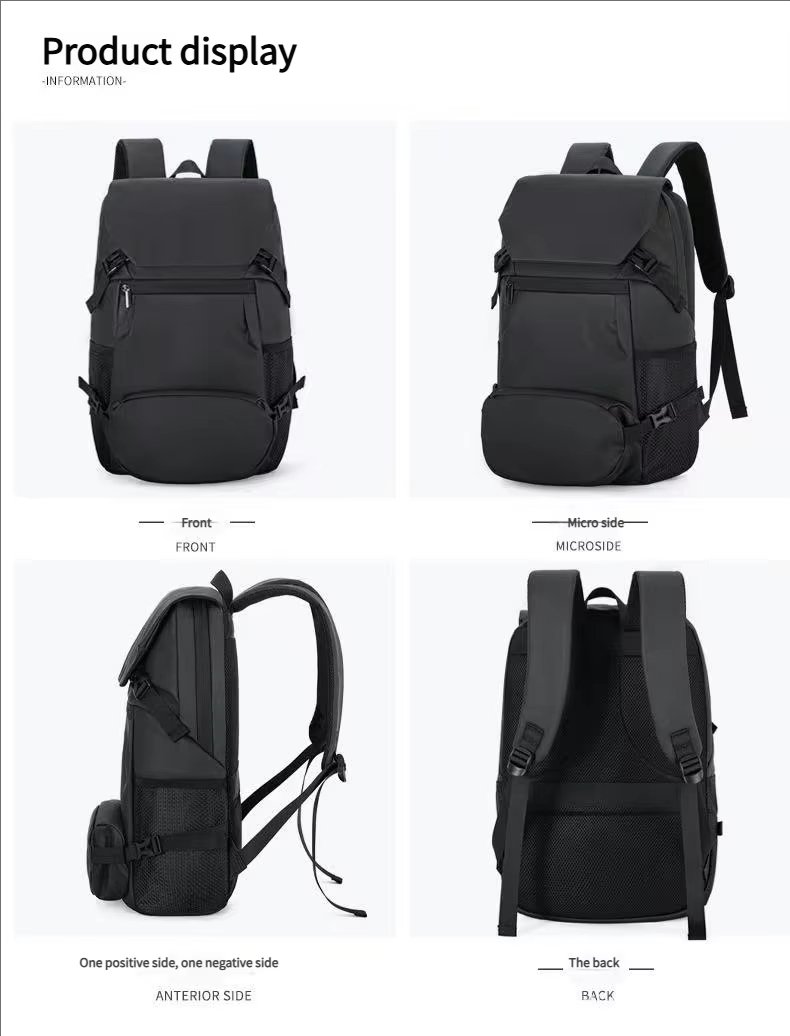 Water-Resistant Large Capacity Travel School PU Leather Sling Backpack product detail
