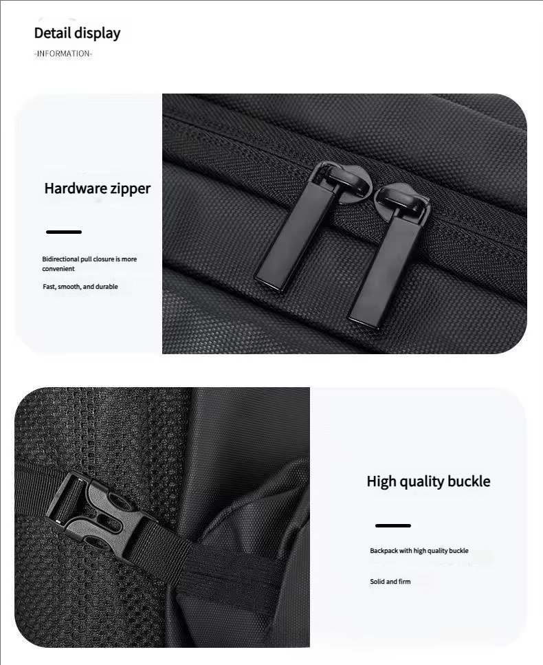 Water-Resistant Large Capacity Travel School PU Leather Sling Backpack product detail