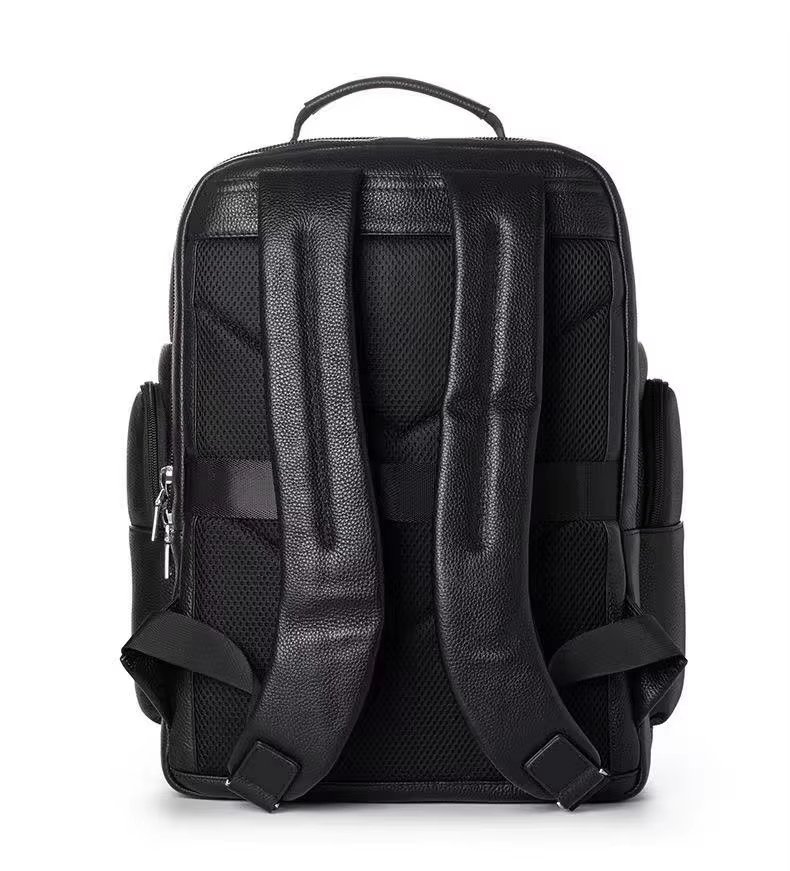 Large Capacity Vintage Business Travel Leather Laptop Backpack product detail