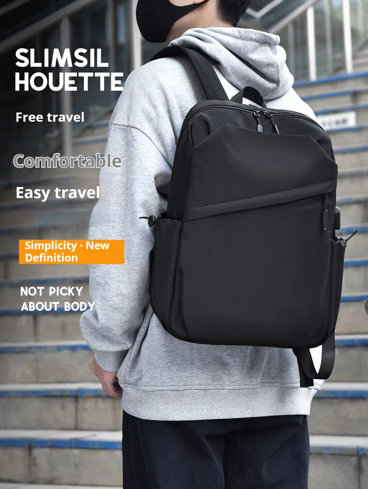Anti-Theft Water-Resistant Large Capacity USB Business Oxford Laptop Backpack product detail