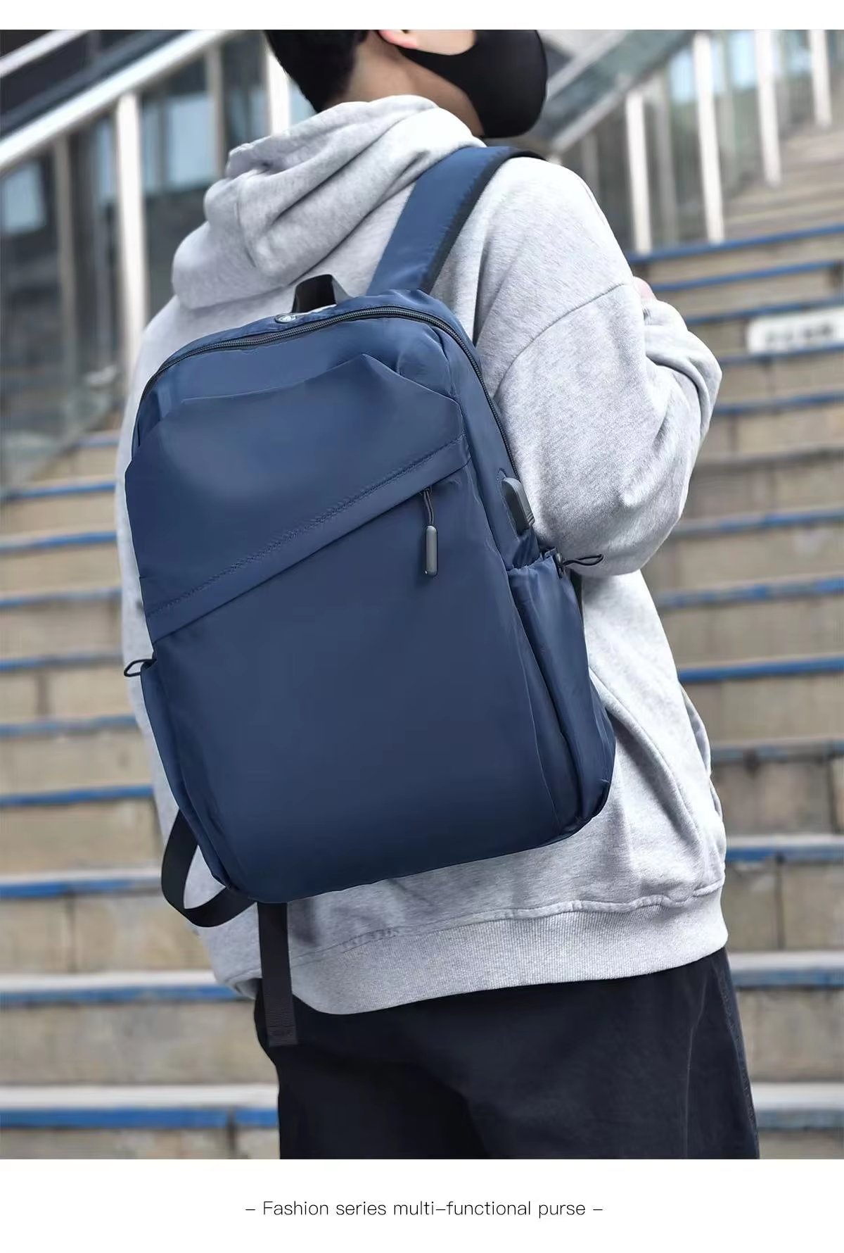 Anti-Theft Water-Resistant Large Capacity USB Business Oxford Laptop Backpack product detail