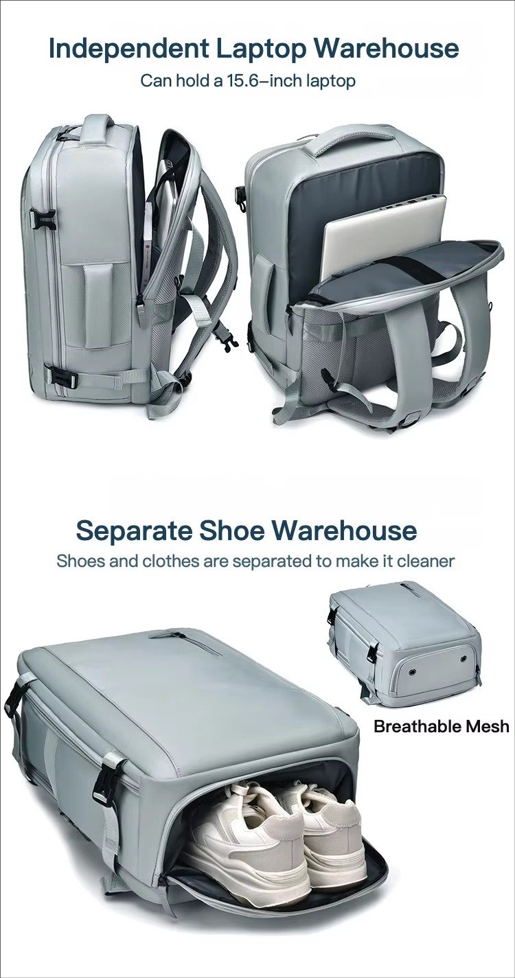 High Quality Anti-Theft Large Capacity Carry-On Laptop Backpack with Shoes Compartment For Business Travel University Students detail image