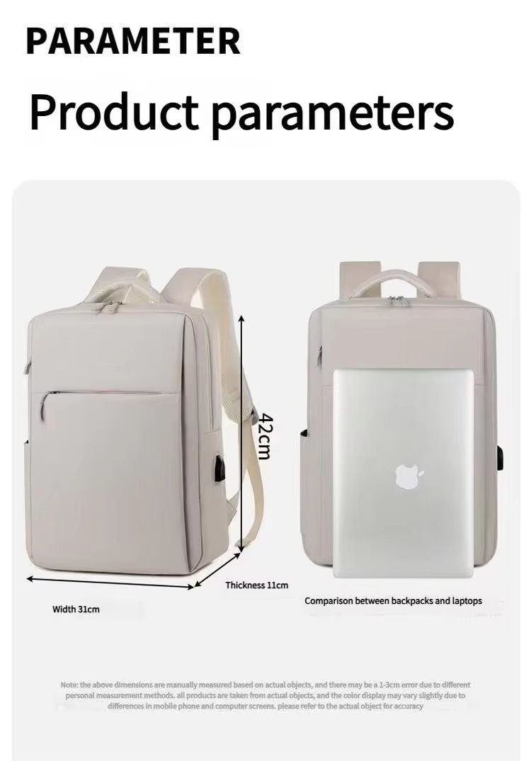 Large Capacity USB Business Travel School Oxford Laptop Backpack product detail