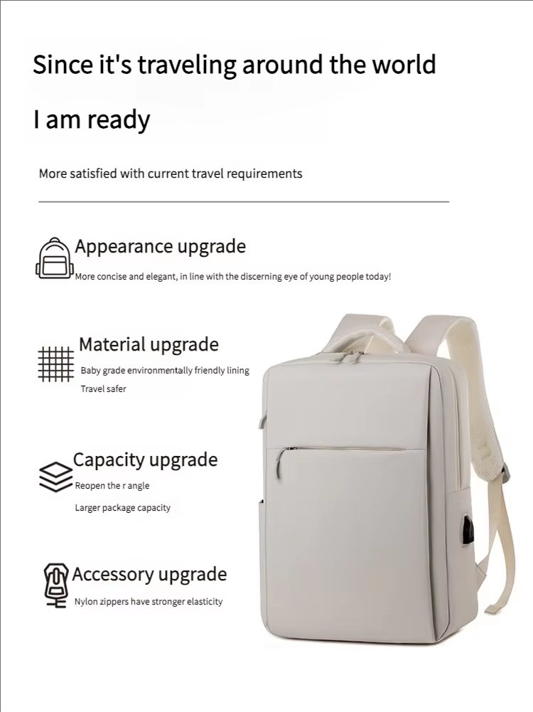 Large Capacity USB Business Travel School Oxford Laptop Backpack product detail