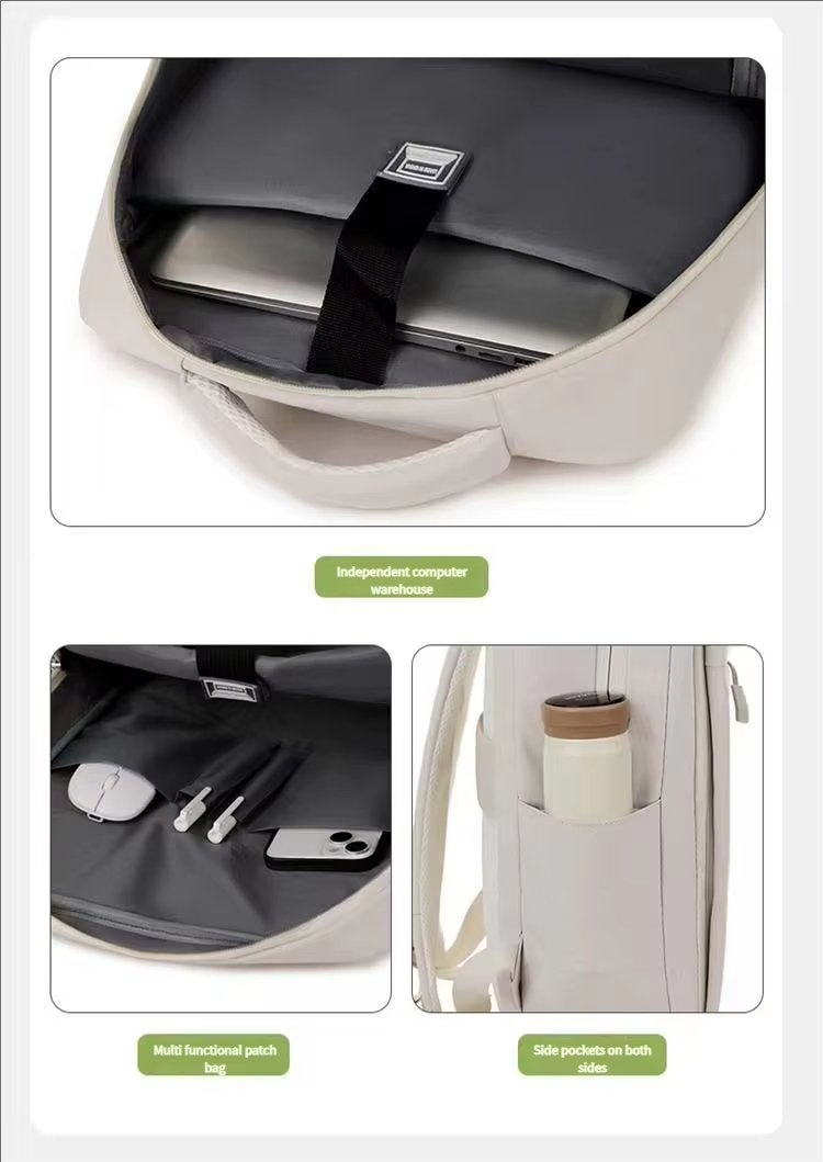 Large Capacity USB Business Travel School Oxford Laptop Backpack product detail