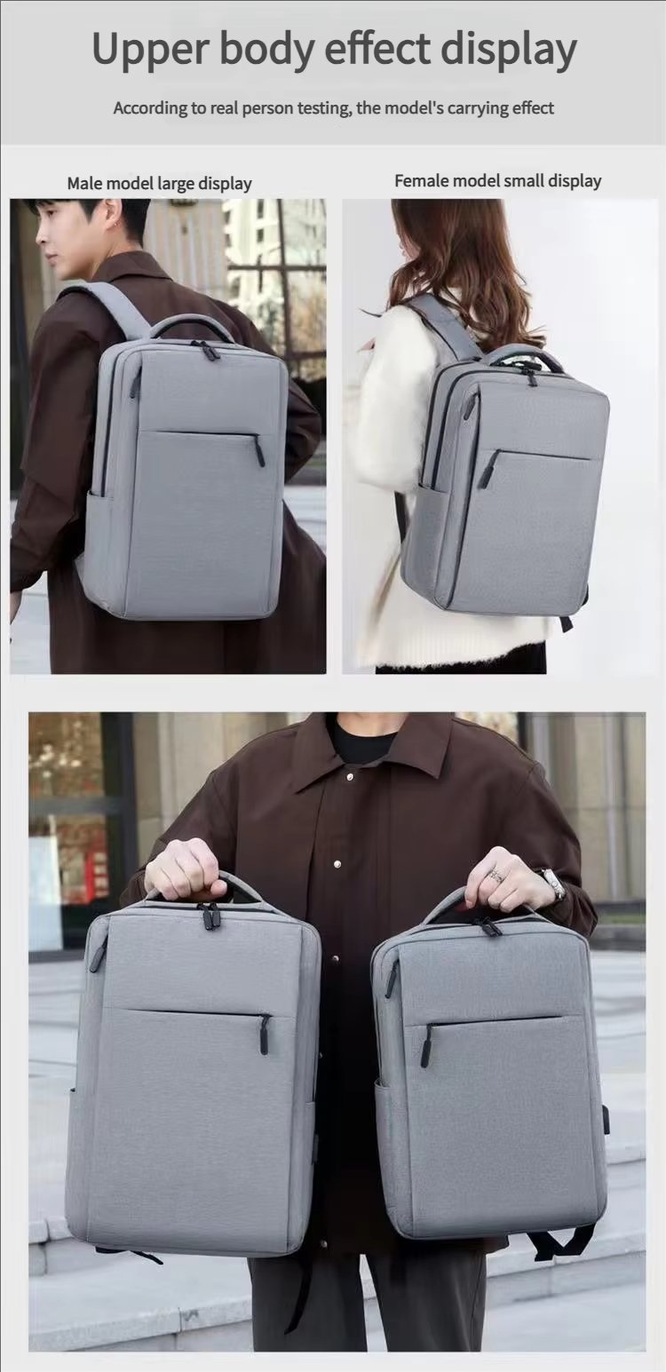 Large Capacity USB Business Travel School Oxford Laptop Backpack product detail