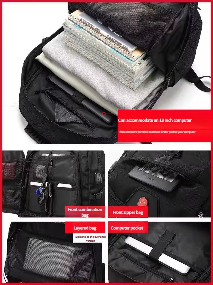 Water-Resistant Large Capacity Expandable Outdoor Business Oxford Backpack product detail