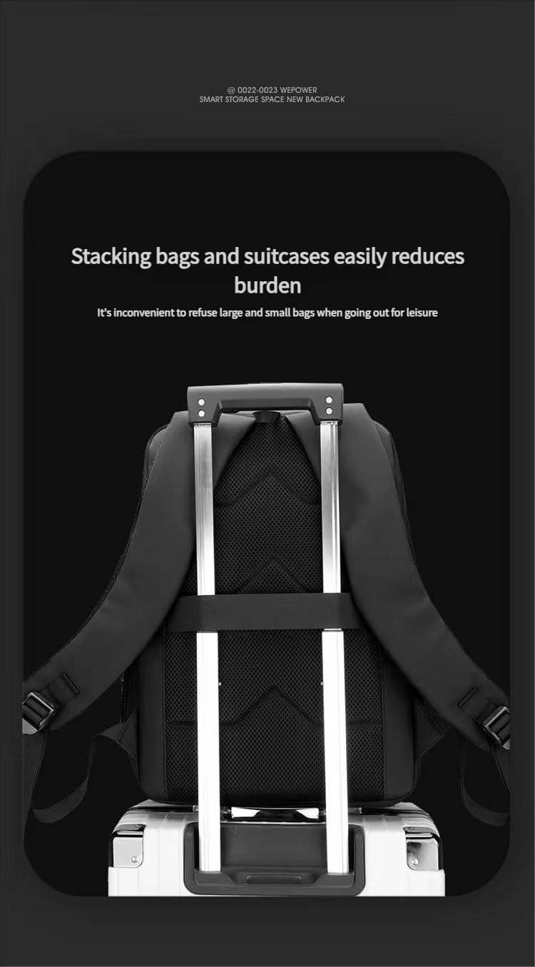 Expandable USB Business Travel Nylon Laptop Backpack product detail
