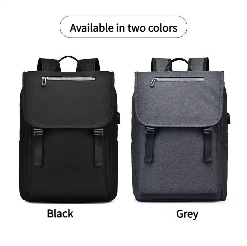 Style Casual Business Flap Laptop Backpack Large Capacity College Student School Travel Computer Backpacks with USB detail image