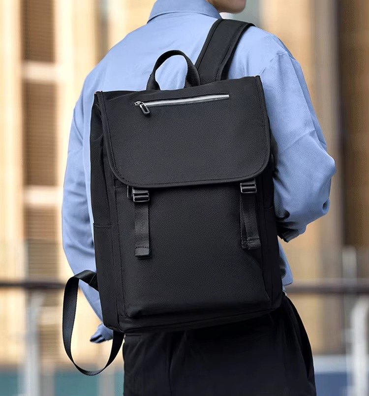 Style Casual Business Flap Laptop Backpack Large Capacity College Student School Travel Computer Backpacks with USB detail image