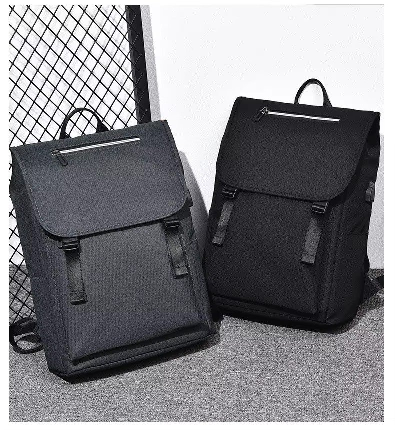 Style Casual Business Flap Laptop Backpack Large Capacity College Student School Travel Computer Backpacks with USB detail image