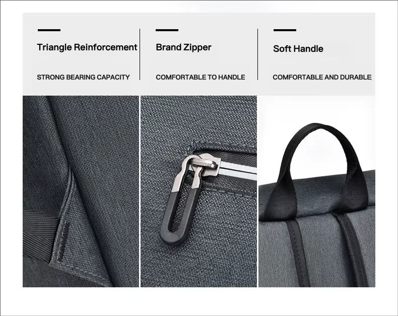 Style Casual Business Flap Laptop Backpack Large Capacity College Student School Travel Computer Backpacks with USB detail image
