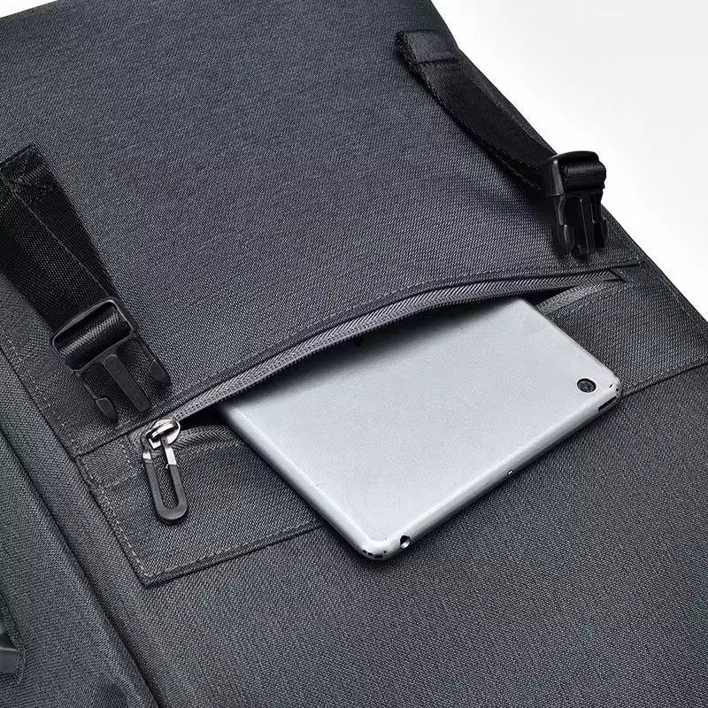 Style Casual Business Flap Laptop Backpack Large Capacity College Student School Travel Computer Backpacks with USB detail image