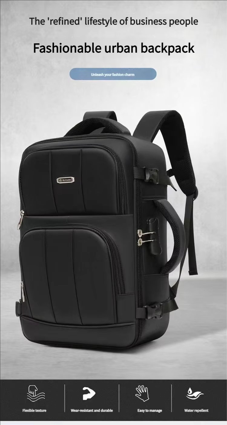 Anti-Theft Water-Resistant Large Capacity Business Travel Nylon Laptop Backpack product detail
