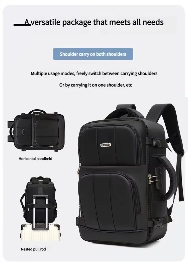 Anti-Theft Water-Resistant Large Capacity Business Travel Nylon Laptop Backpack product detail