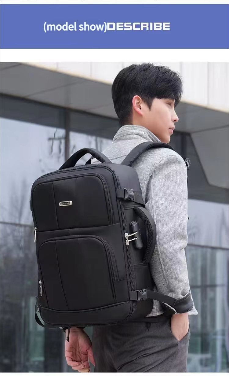 Anti-Theft Water-Resistant Large Capacity Business Travel Nylon Laptop Backpack product detail
