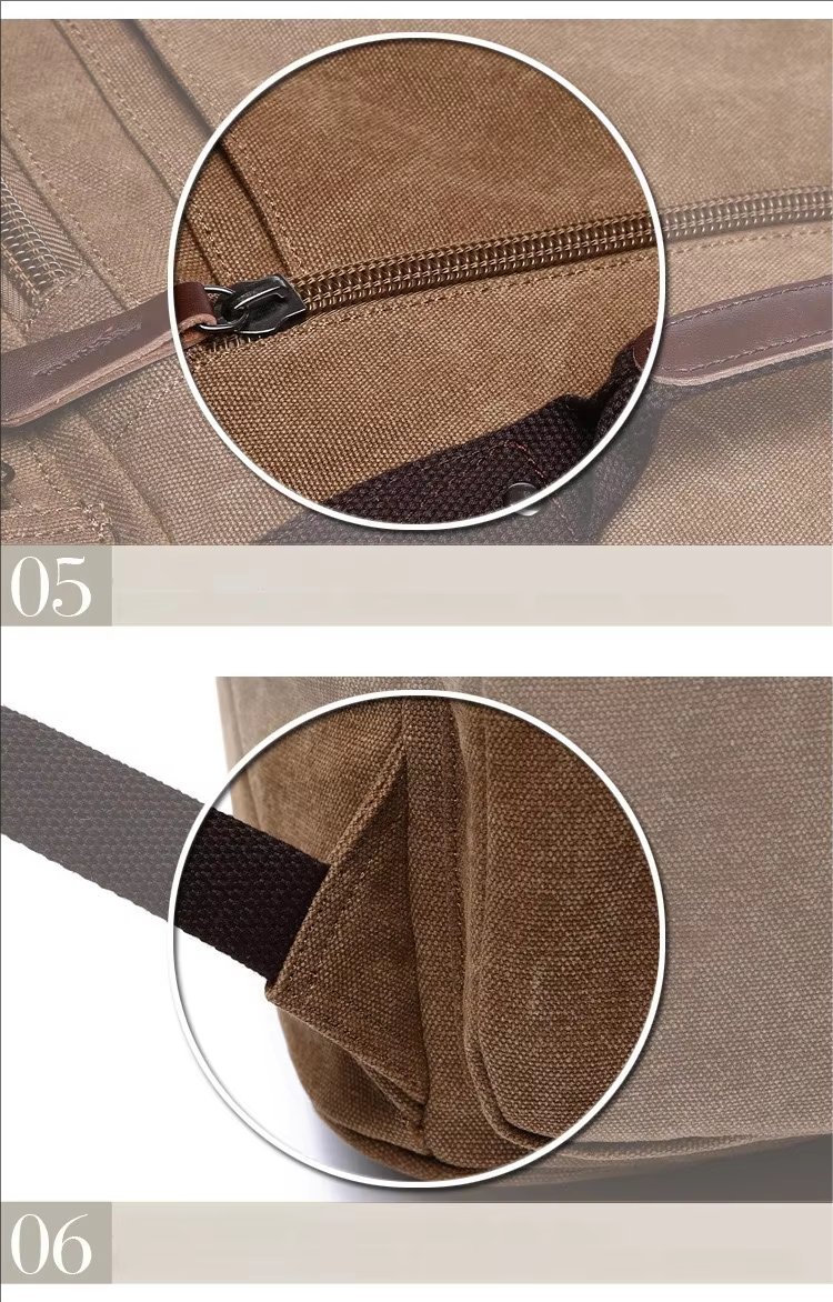 Large Capacity Vintage Outdoor Travel School Canvas Laptop Backpack product detail