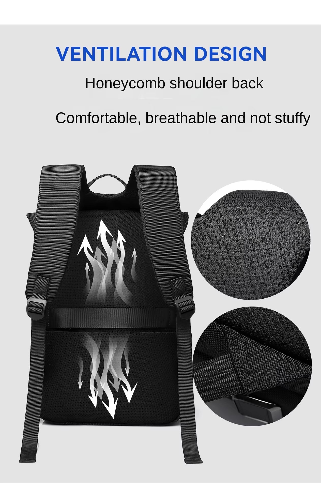 Water-Resistant Outdoor Business Travel School Nylon Roll Top Backpack product detail