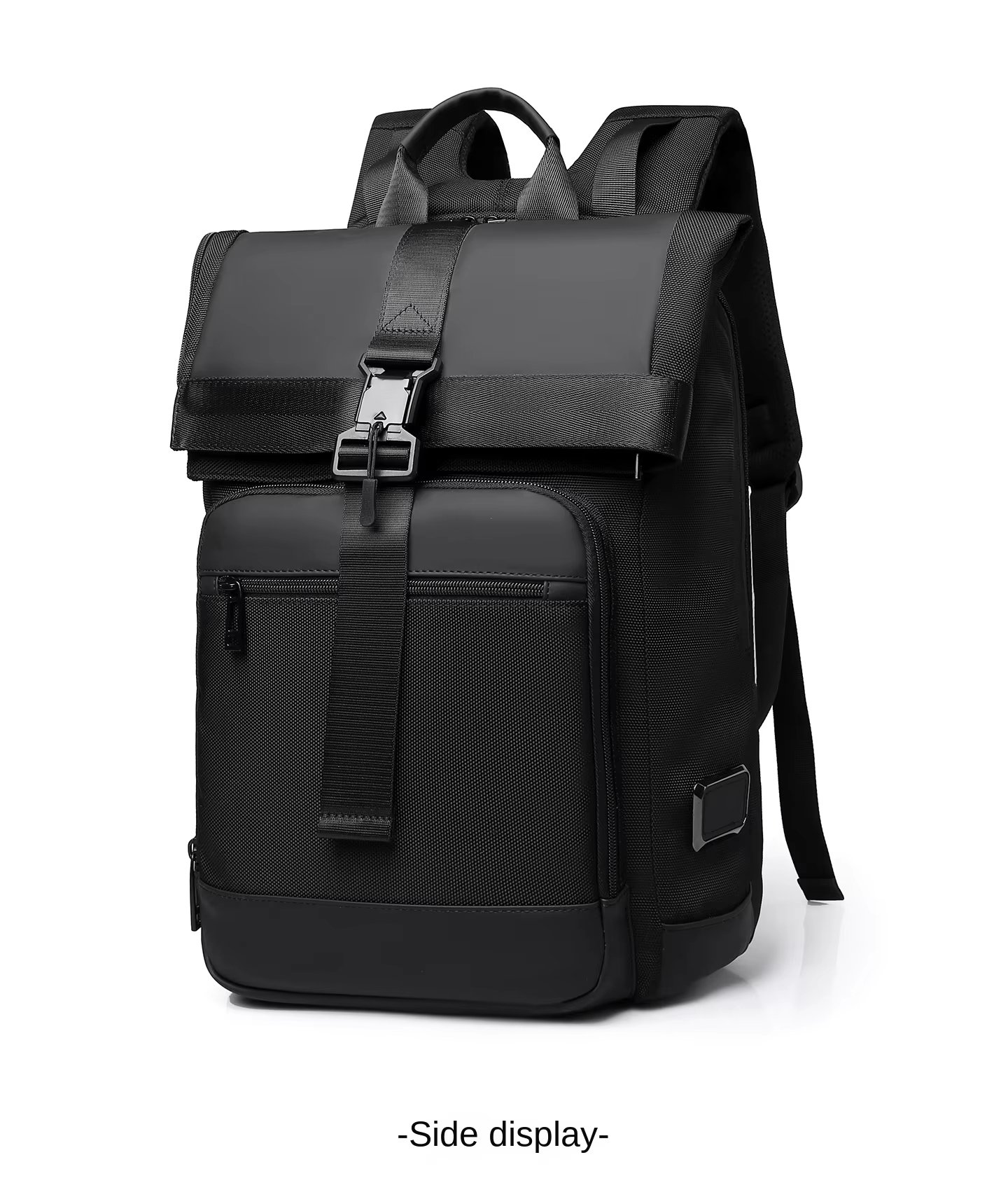 Water-Resistant Outdoor Business Travel School Nylon Roll Top Backpack product detail