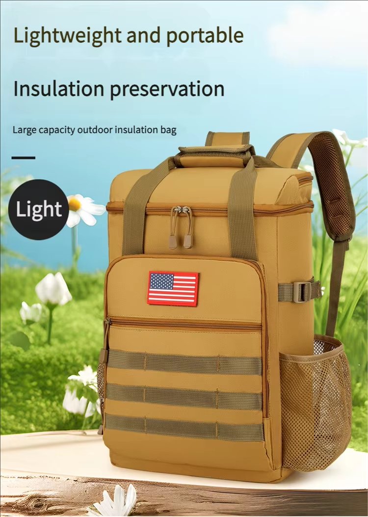 Custom Large Capacity Reusable Insulation Lunch Cooler Backpack Portable Insulated Beer Cans Bag for Picnic Camping Beach - product detail