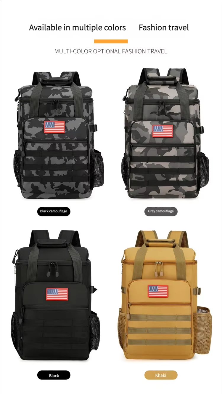 Custom Large Capacity Reusable Insulation Lunch Cooler Backpack Portable Insulated Beer Cans Bag for Picnic Camping Beach - product detail