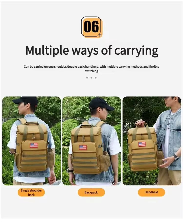 Custom Large Capacity Reusable Insulation Lunch Cooler Backpack Portable Insulated Beer Cans Bag for Picnic Camping Beach - product detail