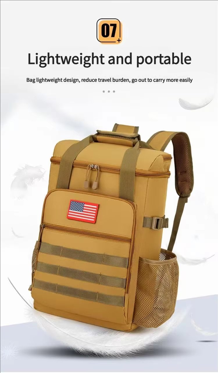 Custom Large Capacity Reusable Insulation Lunch Cooler Backpack Portable Insulated Beer Cans Bag for Picnic Camping Beach - product detail