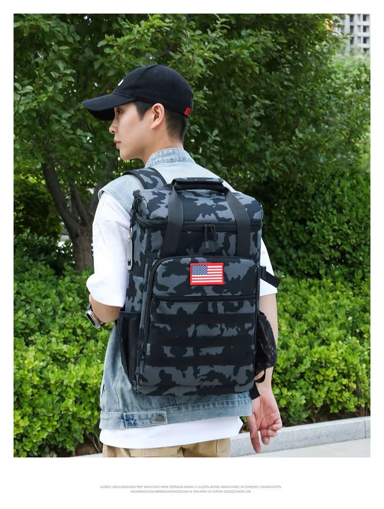 Custom Large Capacity Reusable Insulation Lunch Cooler Backpack Portable Insulated Beer Cans Bag for Picnic Camping Beach - product detail