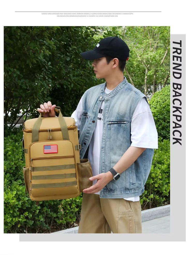 Custom Large Capacity Reusable Insulation Lunch Cooler Backpack Portable Insulated Beer Cans Bag for Picnic Camping Beach - product detail
