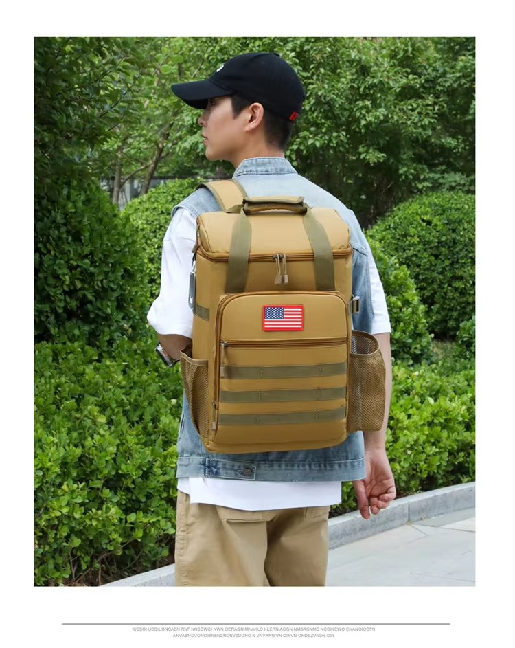 Custom Large Capacity Reusable Insulation Lunch Cooler Backpack Portable Insulated Beer Cans Bag for Picnic Camping Beach - product detail