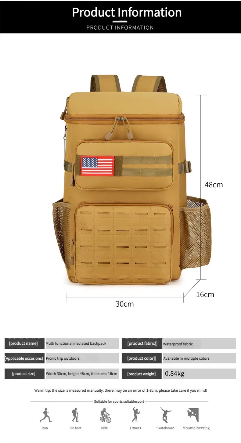 Lightweight Waterproof Thermal Insulation Picnic Beer Bag Ice Pack Outdoor Soft Lunch Cooler Insulated Backpack - product detail