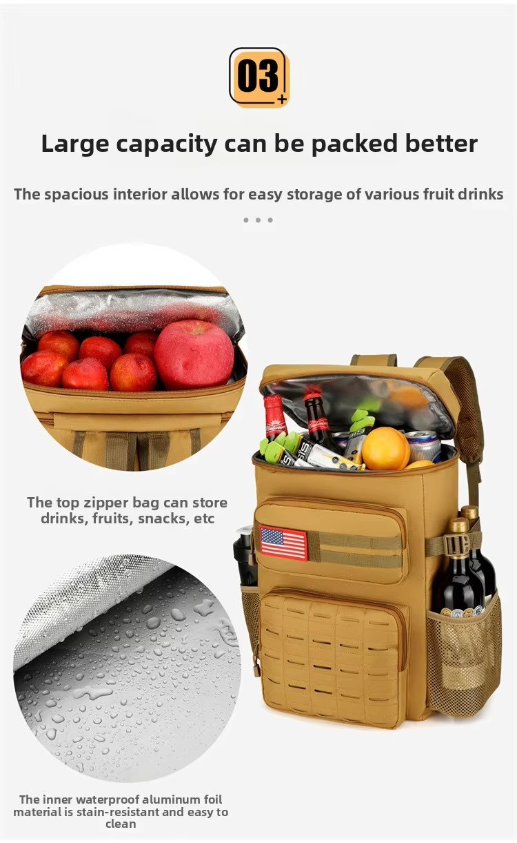 Lightweight Waterproof Thermal Insulation Picnic Beer Bag Ice Pack Outdoor Soft Lunch Cooler Insulated Backpack - product detail