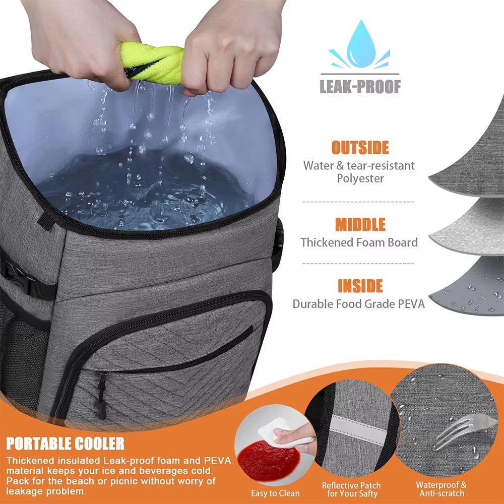 New Style Large Insulated Thermal Cooler Bag Waterproof Office and Picnic Meal Prep Lunch for Adults Men - product detail