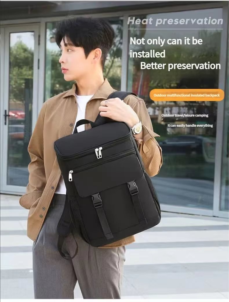 Classic British Style Insulated Thermal Cooler Bag Aluminum Foil Insulation for Lunch with Box - product detail