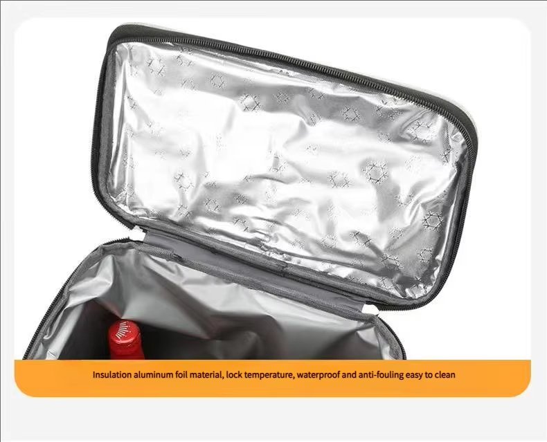 Classic British Style Insulated Thermal Cooler Bag Aluminum Foil Insulation for Lunch with Box - product detail