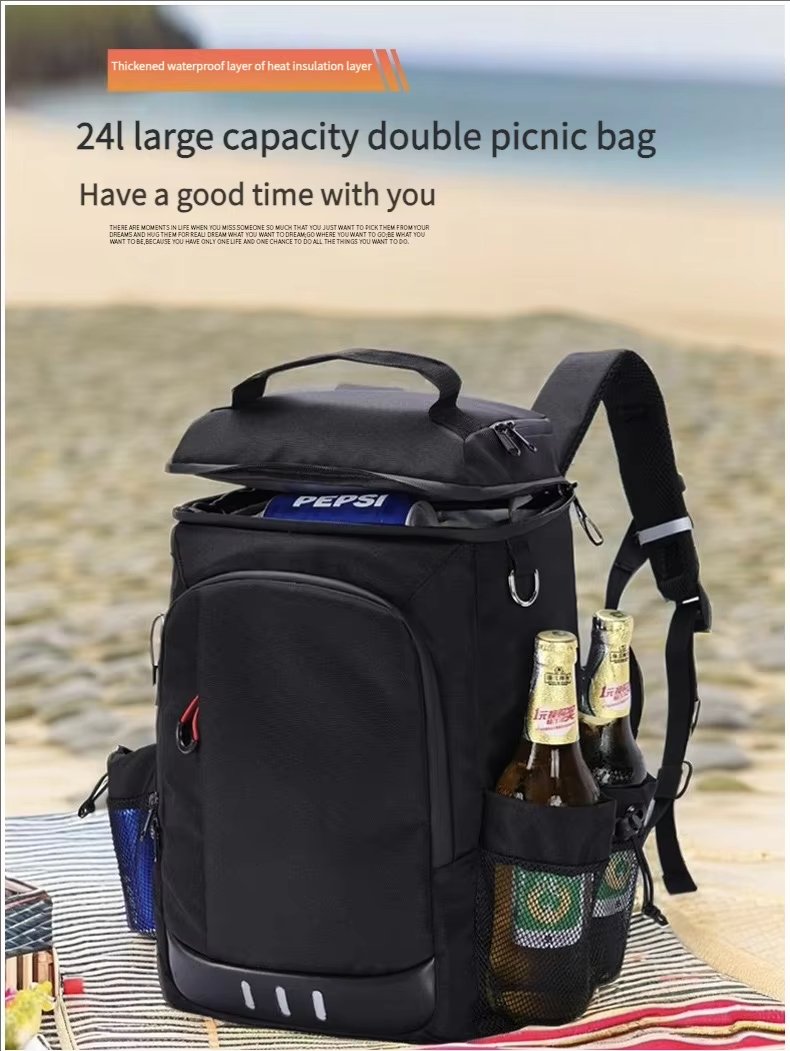 Travel Folding Camping Basket Constant Temperature Beach Cooler Bags Grocery Basket Foldable Outdoor Insulated Picnic Baskets - product detail