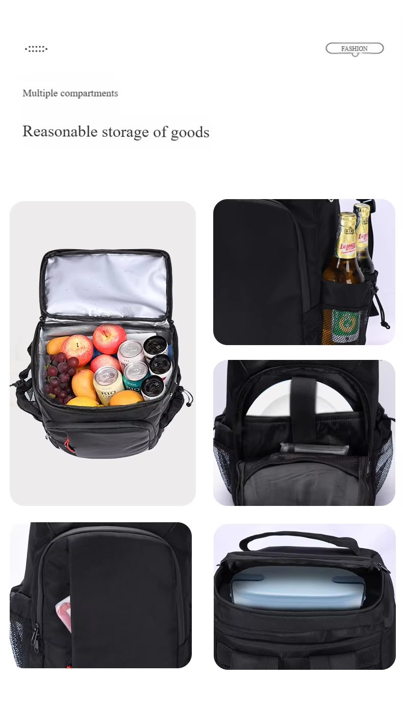 Travel Folding Camping Basket Constant Temperature Beach Cooler Bags Grocery Basket Foldable Outdoor Insulated Picnic Baskets - product detail