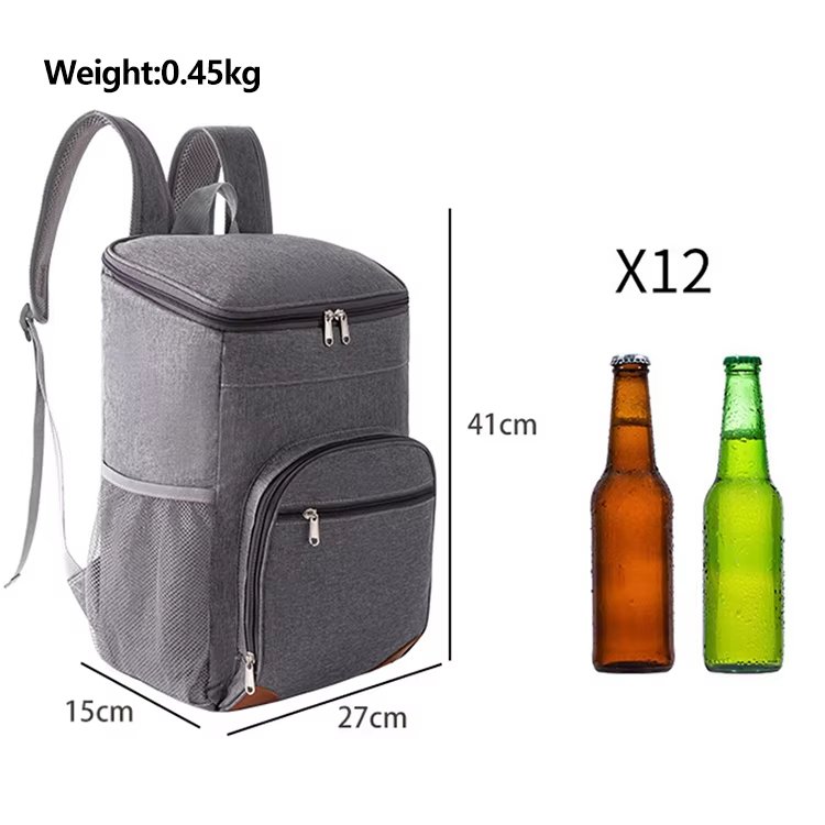 Custom Large Capacity Double-Layer Foil Insulation Shoulder Crossbody Cooler Bag Waterproof Outdoor Camping Picnic Lunch Bag - product detail