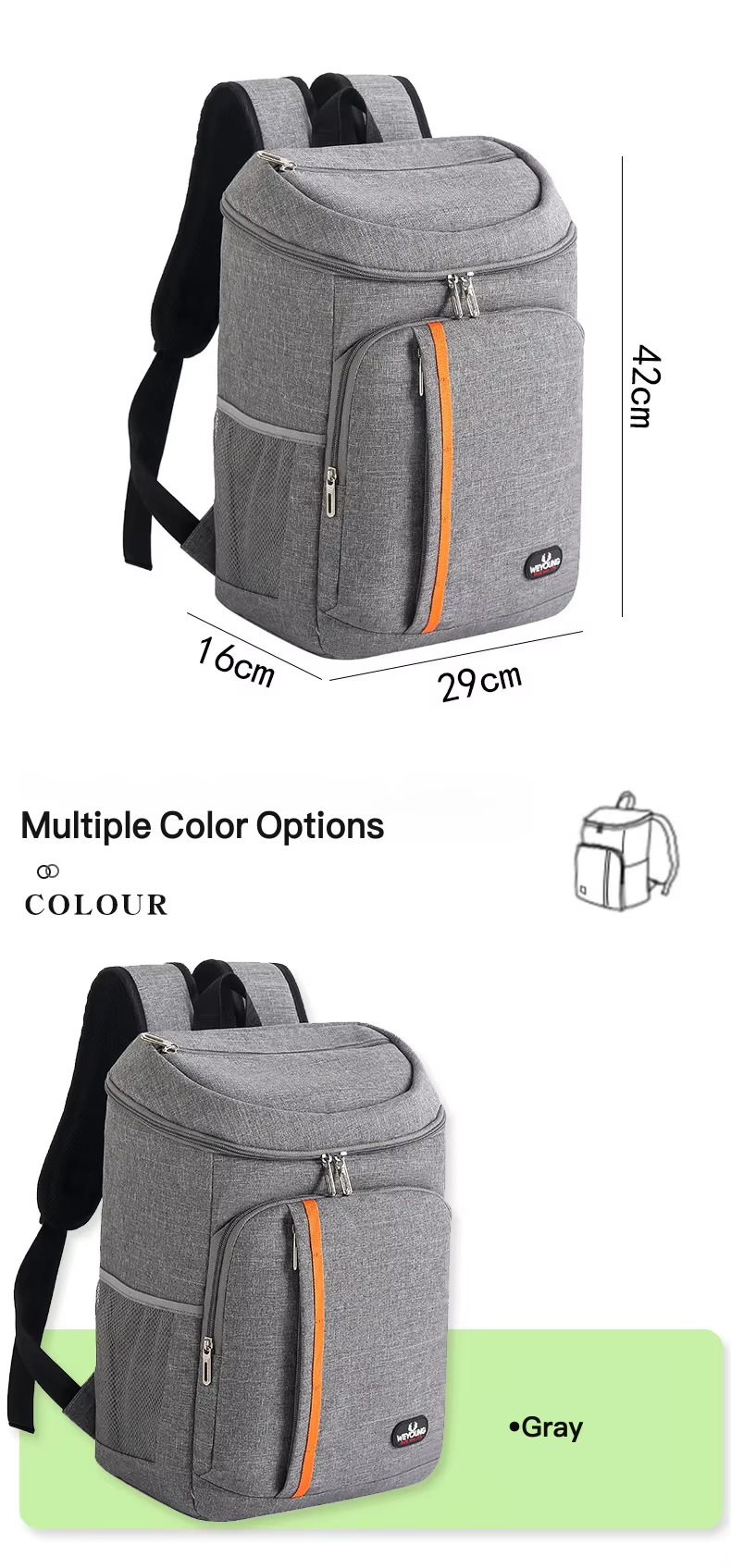 Triple-Layer Insulated Cooler Backpack, Reinforced for Durability product detail