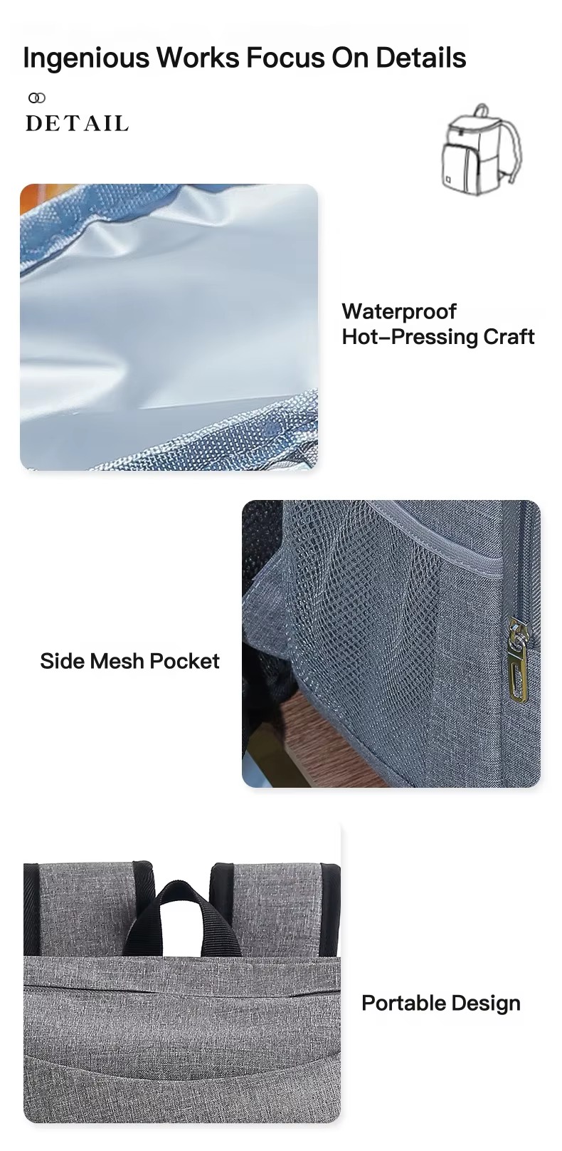 Triple-Layer Insulated Cooler Backpack, Reinforced for Durability product detail