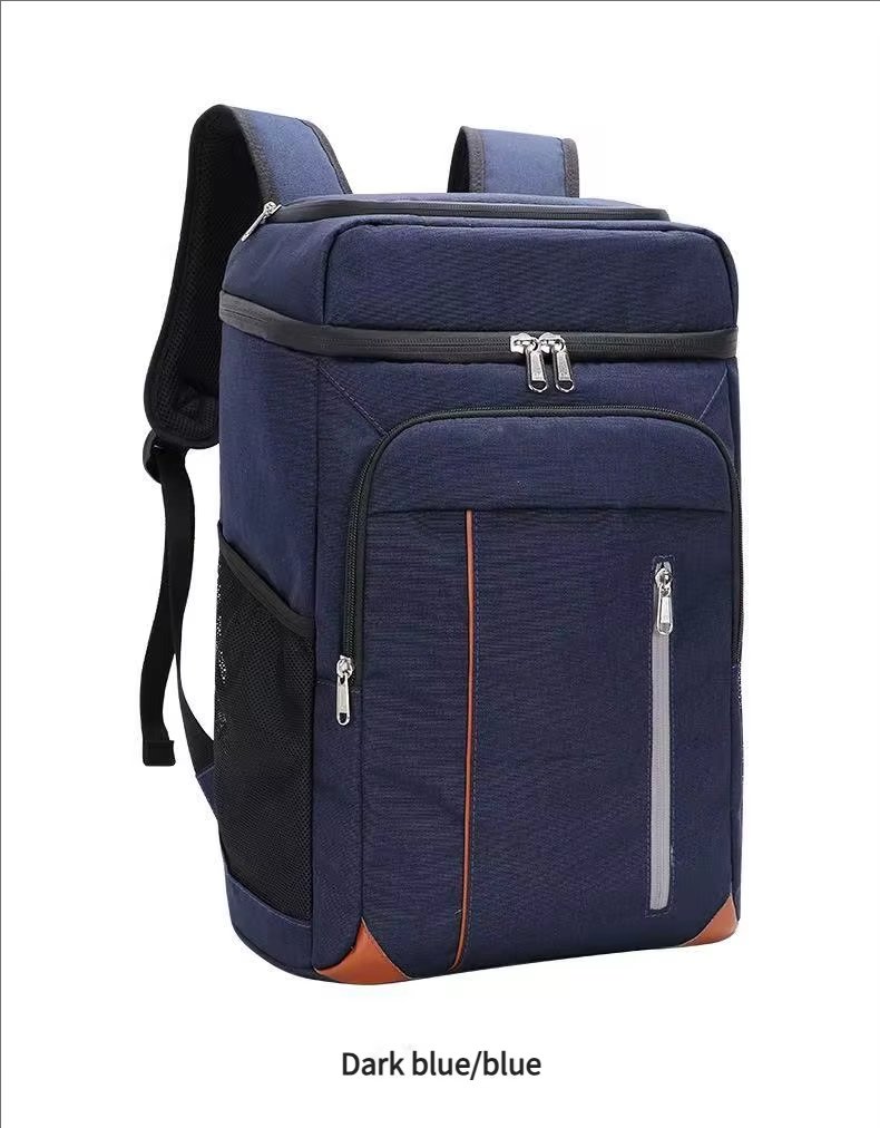 Custom Double Layer Insulated Thermal Tote Cooler Box Large Capacity Lunch Bag Shoulder Strap for Office Travel - product detail