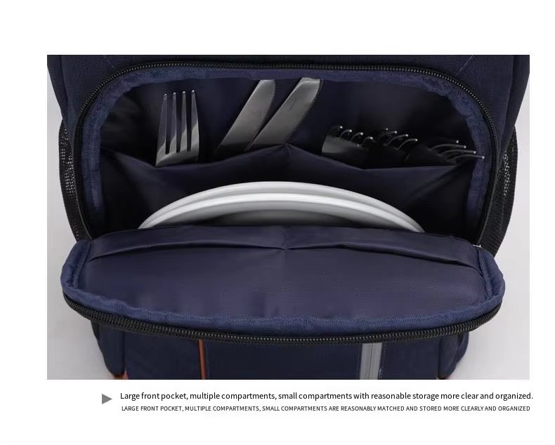 Custom Double Layer Insulated Thermal Tote Cooler Box Large Capacity Lunch Bag Shoulder Strap for Office Travel - product detail